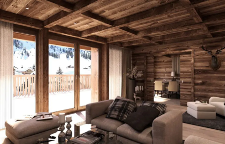 Edelwiis Interiors Holzwohnzimmer