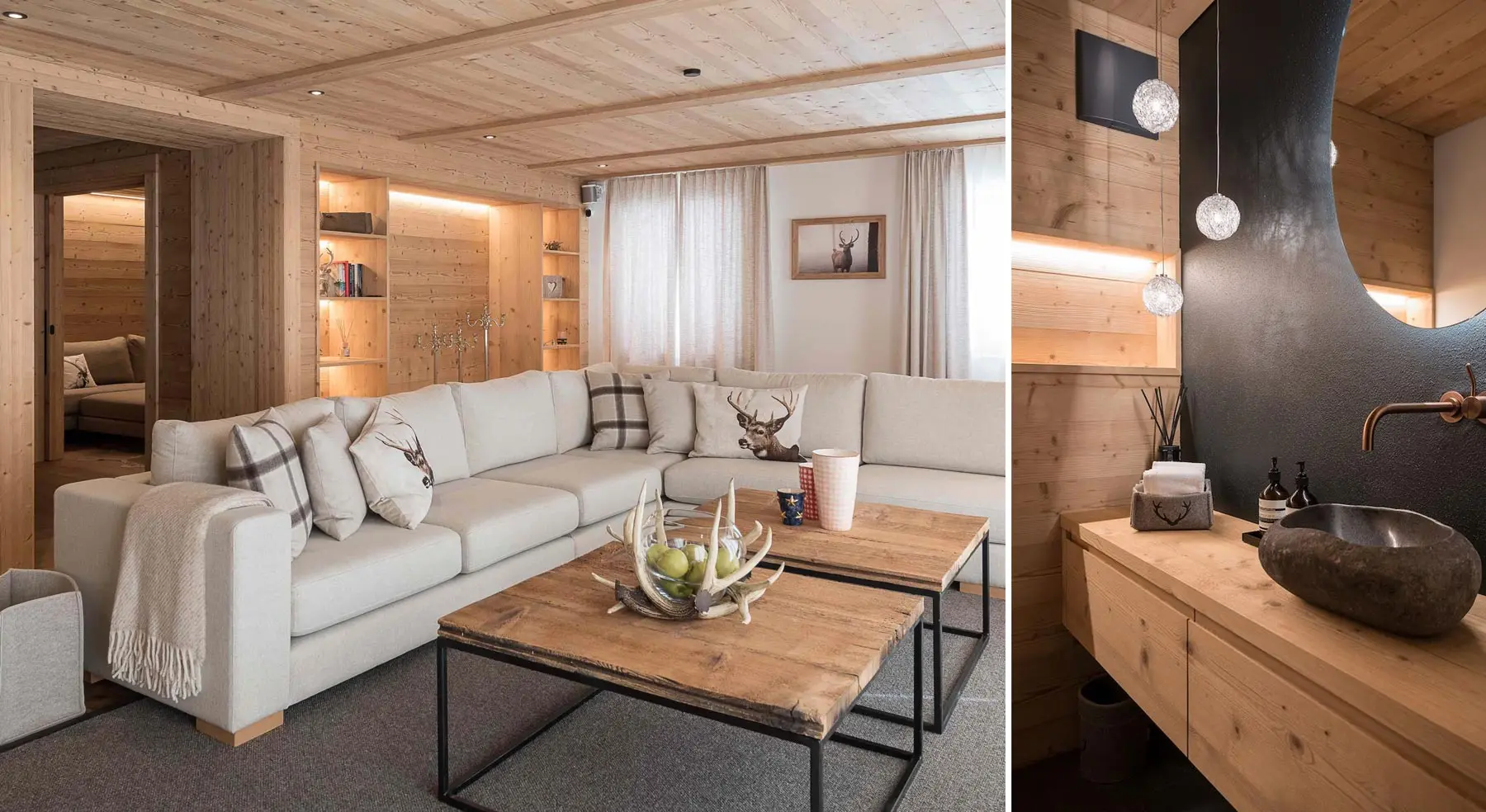 Edelwiis Interiors Wohnzimmer und Bad